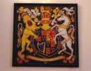 Royal coat of arms on west wall