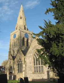 View of the church from the south east