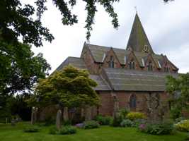 View of the church from the north east