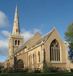 View of the church from the south-east