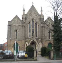 View of the former church