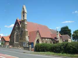 View of the church from the south west